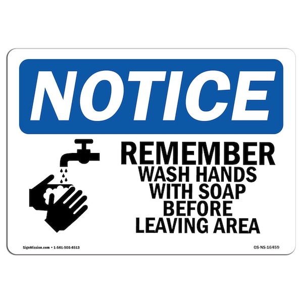 Signmission OSHA Sign Gown Gloves & Mask Required In This Room 18in X 12in Wall Graphic, 18" W, 12" H, Landscape OS-NS-RD-1218-L-15746 - main